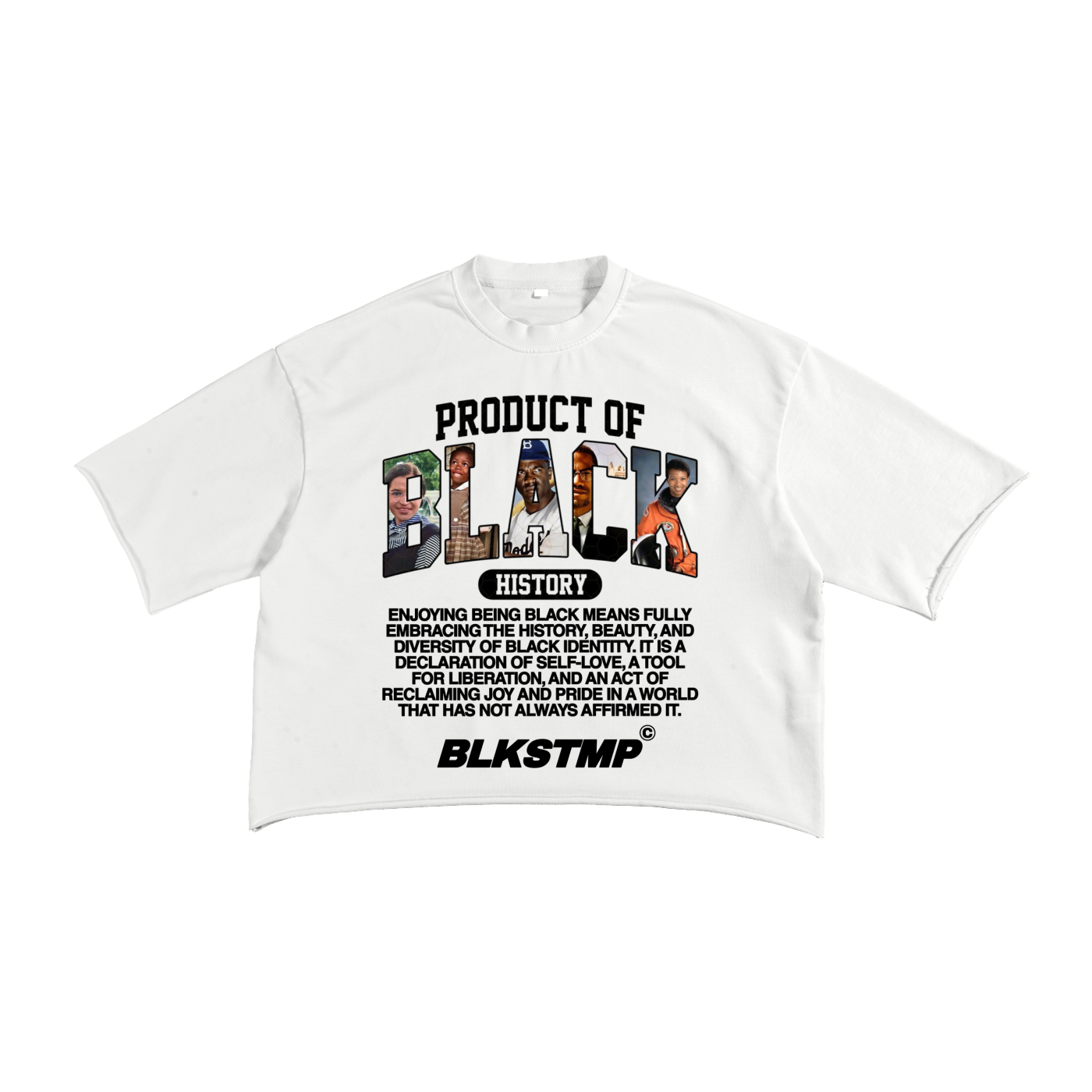 BLKSTMP “ Black History “ Raw Edge T-shirt
