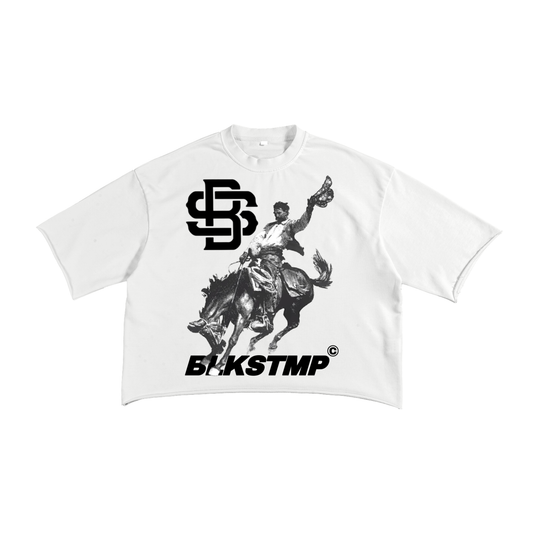 BLKSTMP “ BLACK OUTLAW “ Raw Edge T-shirt