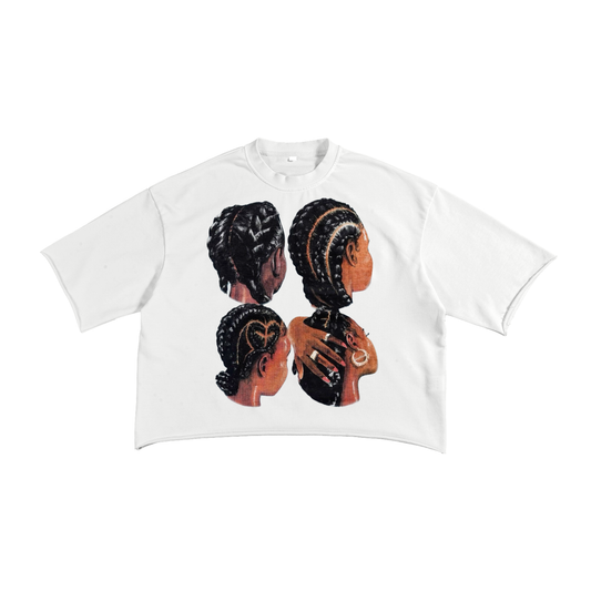 BLKSTMP “ BRAIDZ” Raw Edge T-shirt