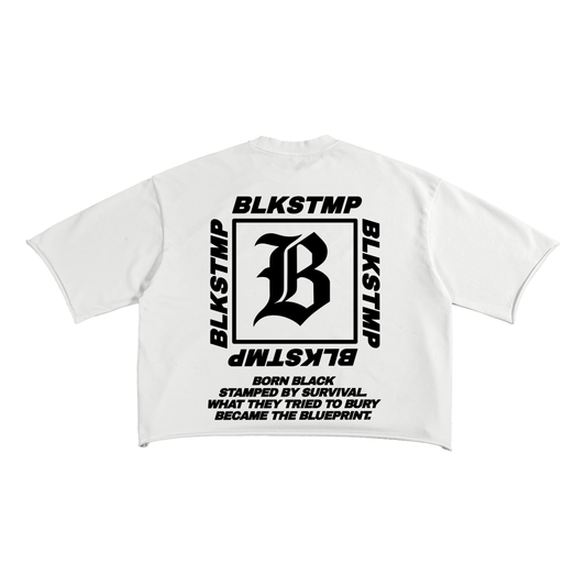 BLKSTMP “ BLACK OUTLAW “ Raw Edge T-shirt