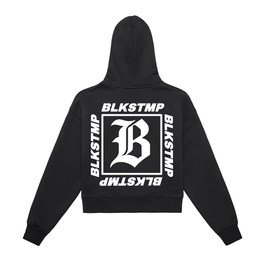 BLKSTMP Zip-Up Cropped Hoodie