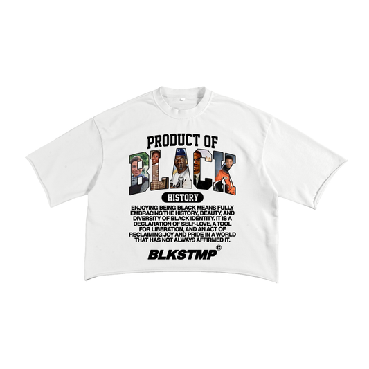 BLKSTMP “ Black History “ Raw Edge T-shirt